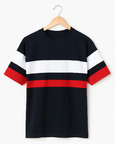 "Men's Color Block Crew Neck T-Shirt"