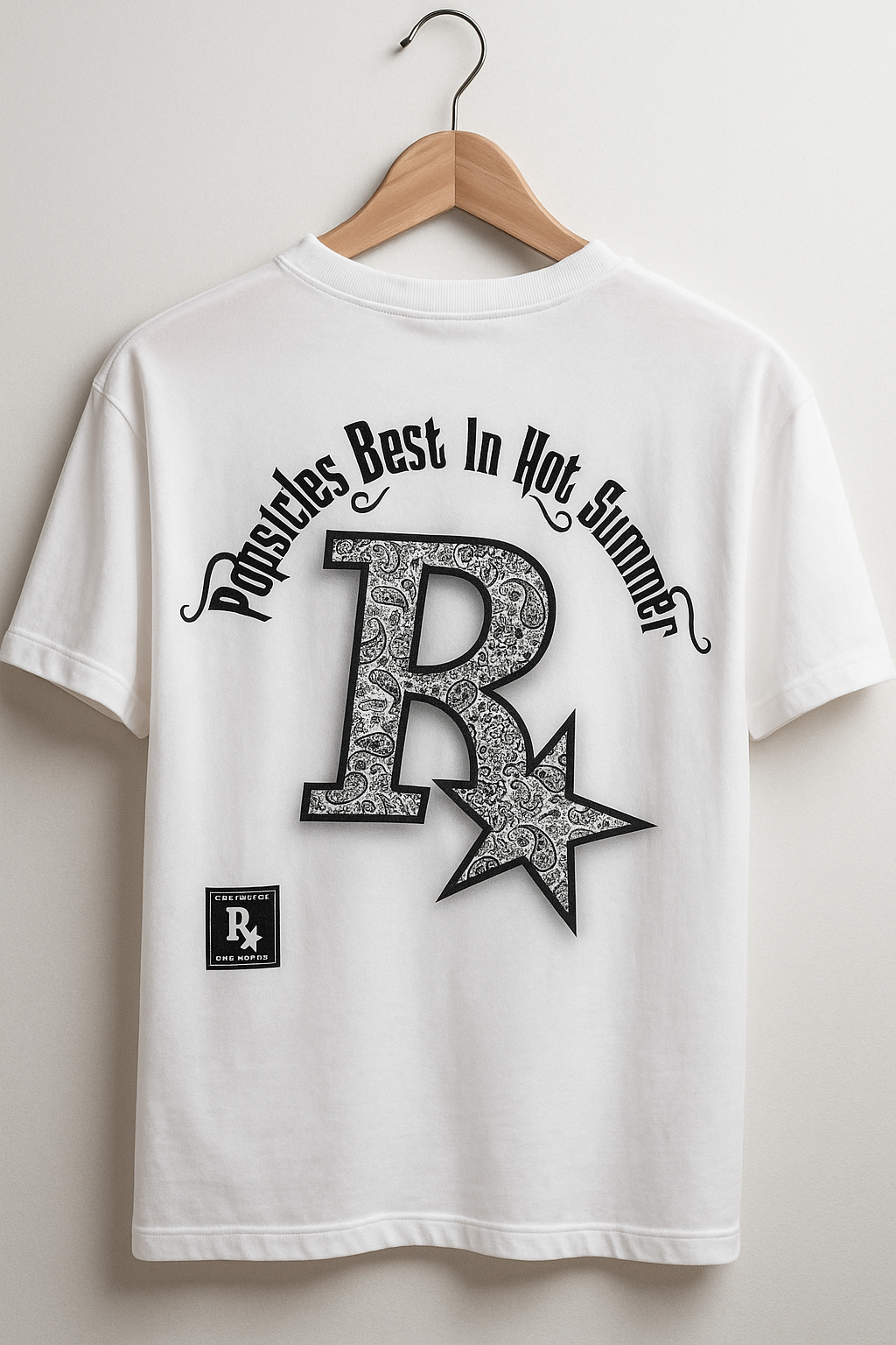 Men’s White Graphic T-Shirt – Premium Cotton Casual Summer Wear