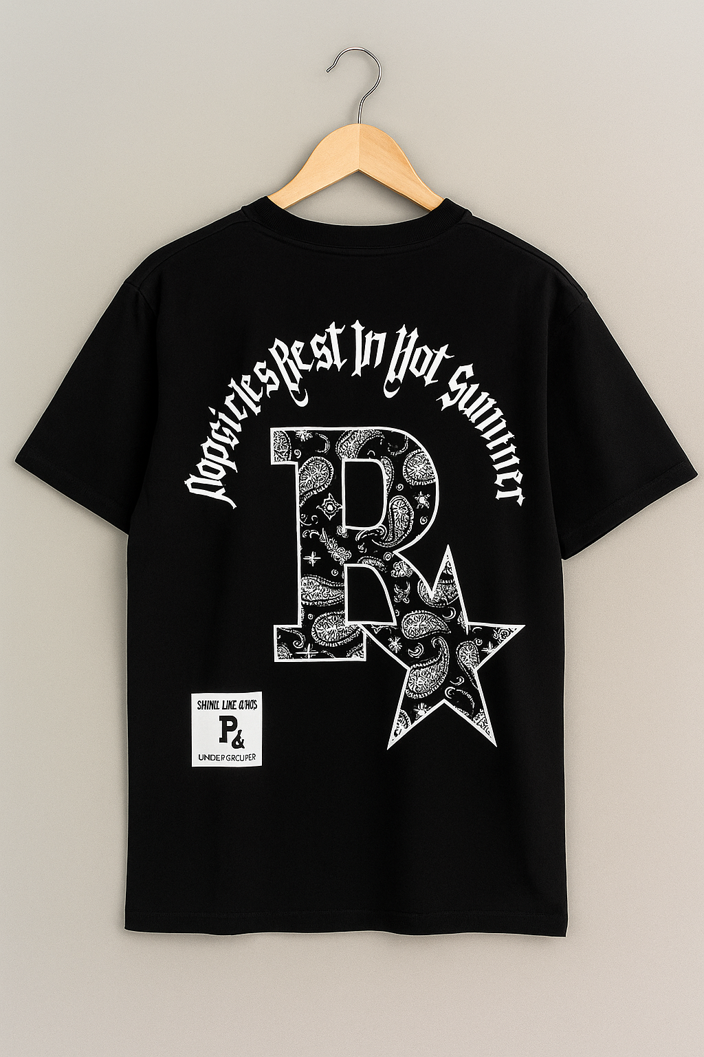 Men’s Black Graphic T-Shirt – Premium Cotton Casual Summer Wear