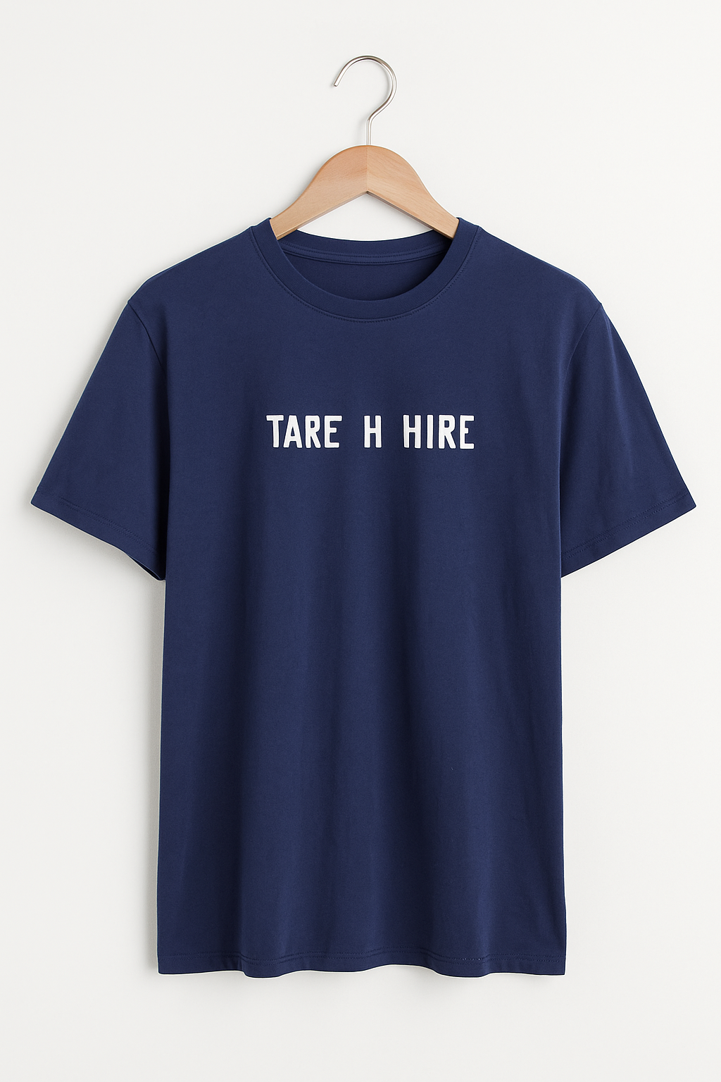 Navy Blue Minimal Print T-Shirt