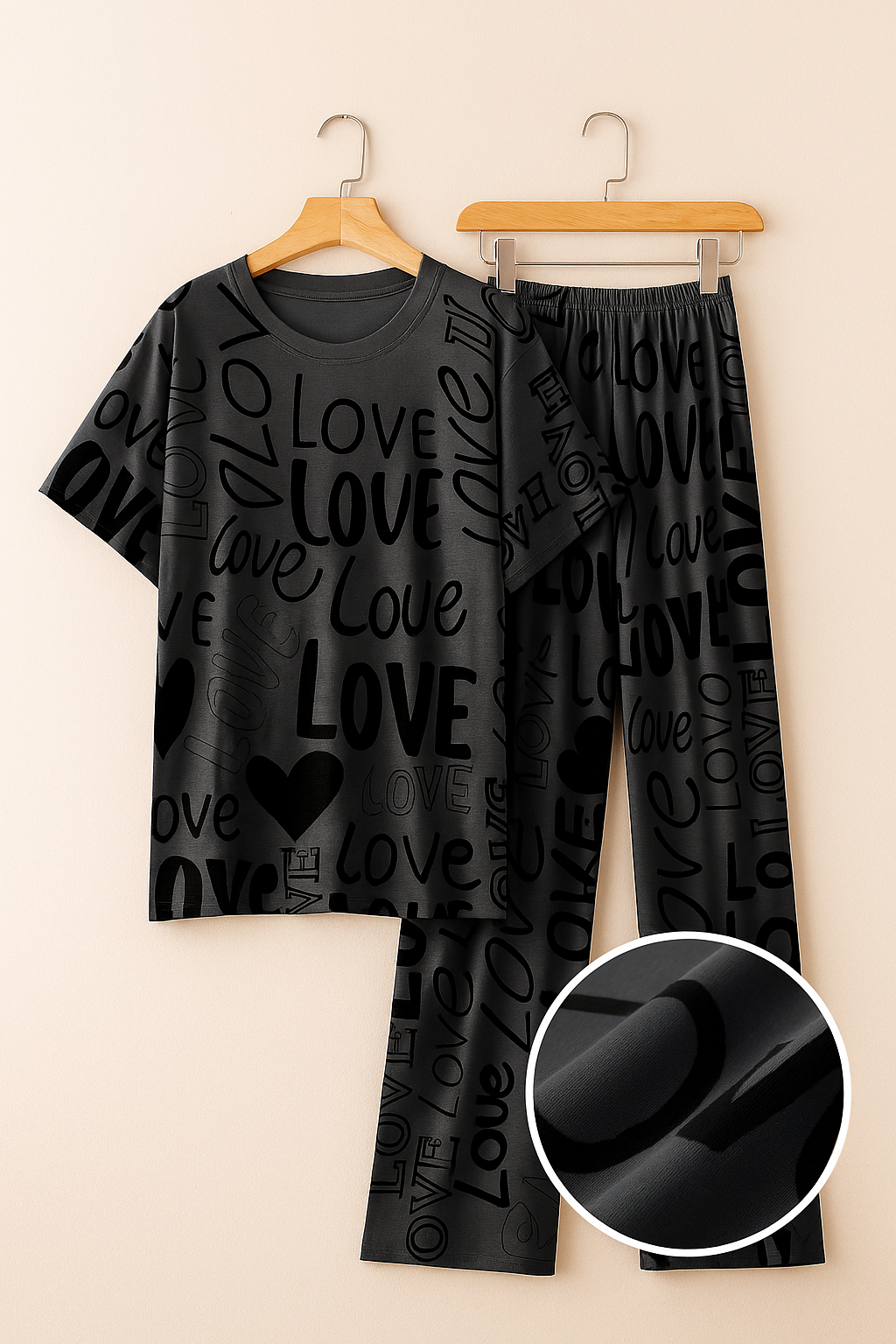 Women's "Love" Printed Nightwear Set