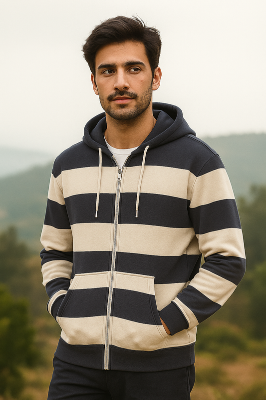 Minimal Style Zip Hoodie