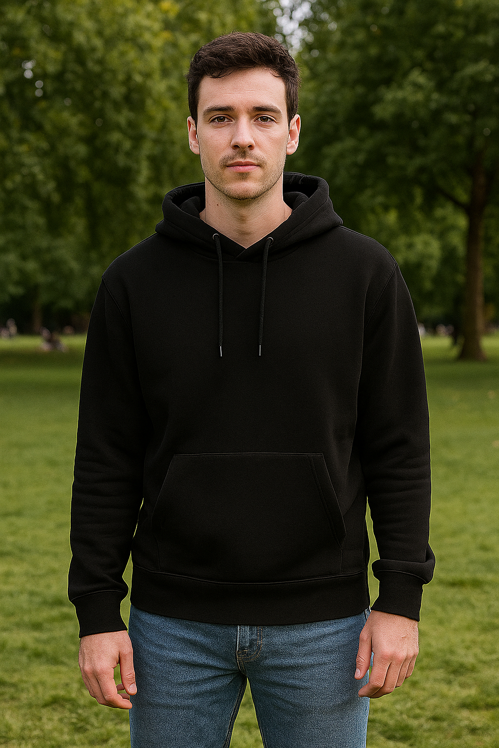 Classic Black Pullover Hoodie
