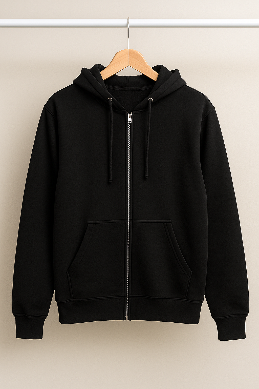 Classic Black Zipper Hoodie