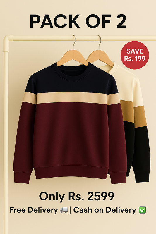 Pack of 2 Sweatshirts – Rs. 2599 ❄
