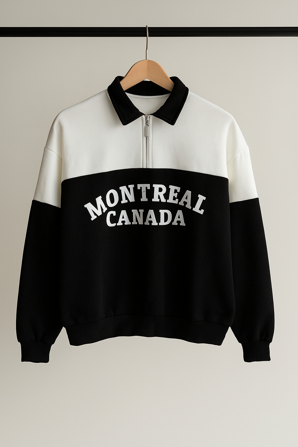 Montreal Canada Half Zip Fleece Sweatshirt | Winter Collection