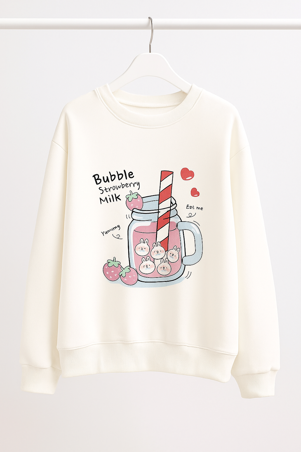 Cute Strawberry Milk Sweatshirt