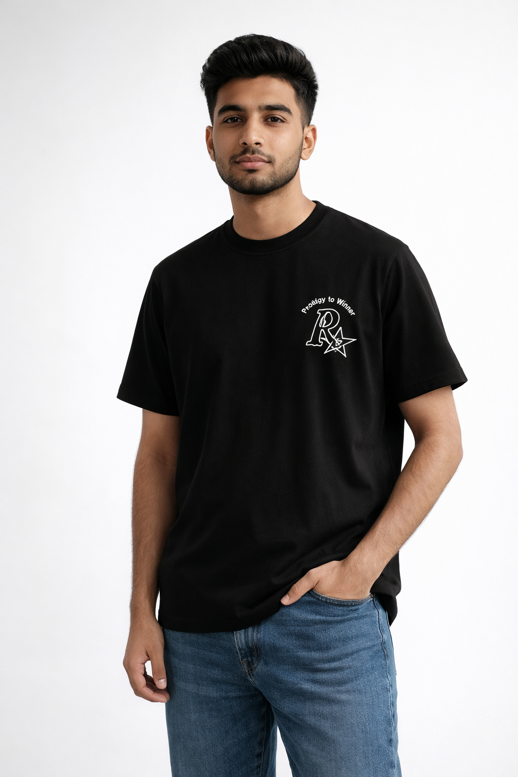 Men’s Black Graphic T-Shirt – Premium Cotton Casual Summer Wear