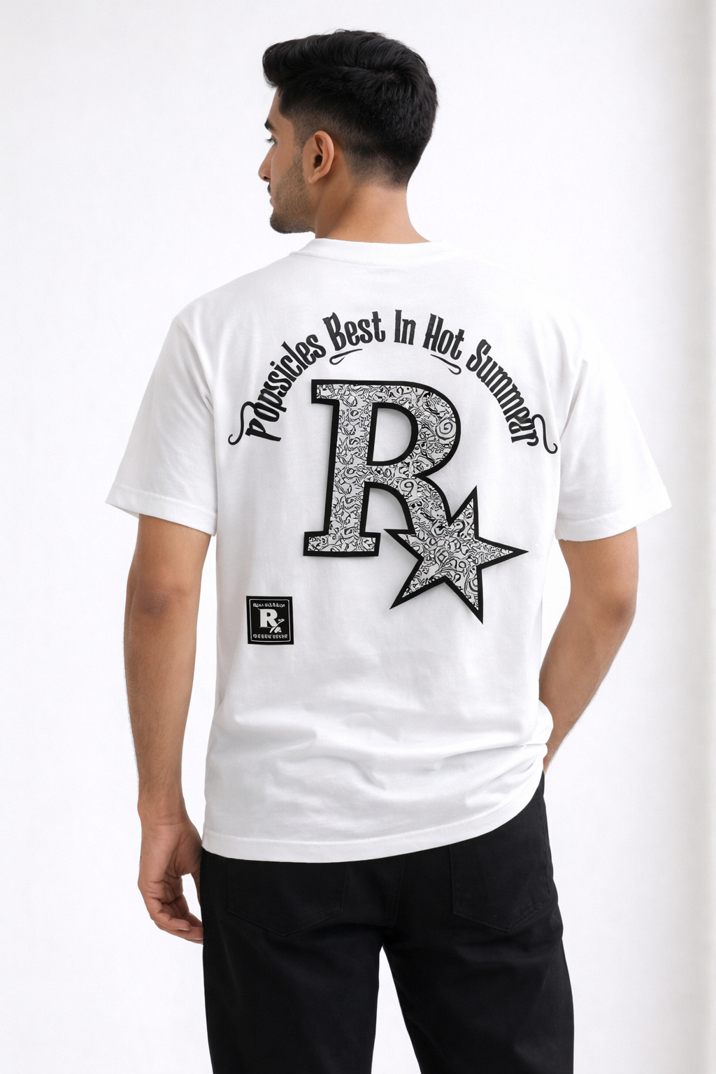 Men’s White Graphic T-Shirt – Premium Cotton Casual Summer Wear