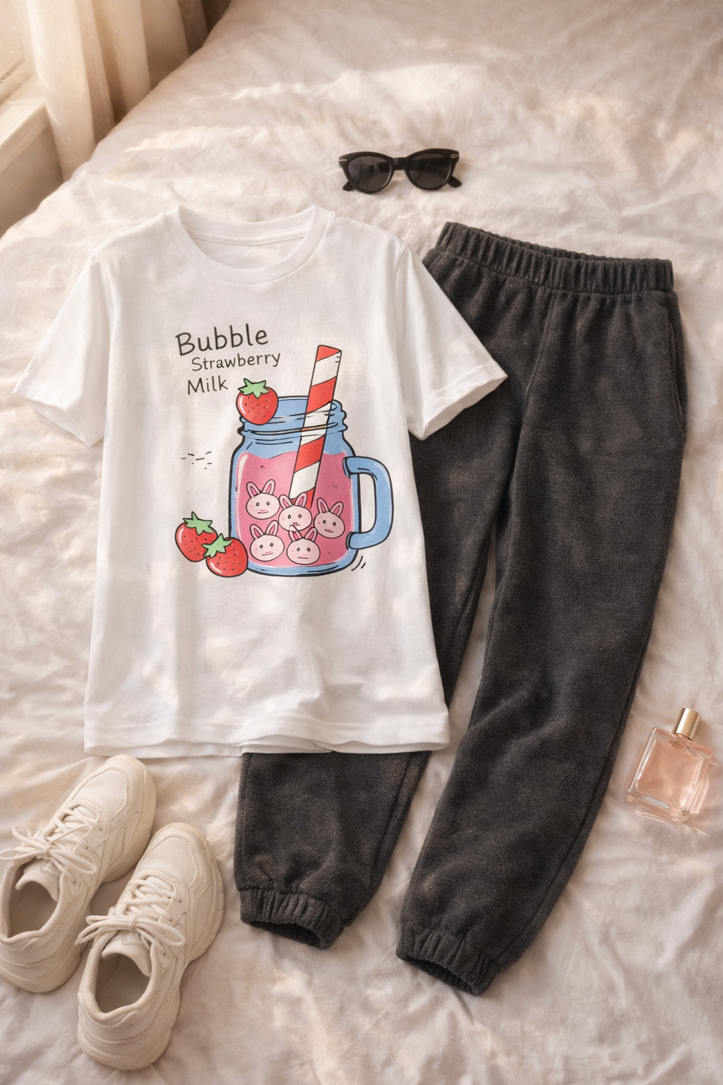 Women Oversized Printed Tracksuit | Trendy Cotton Streetwear Set