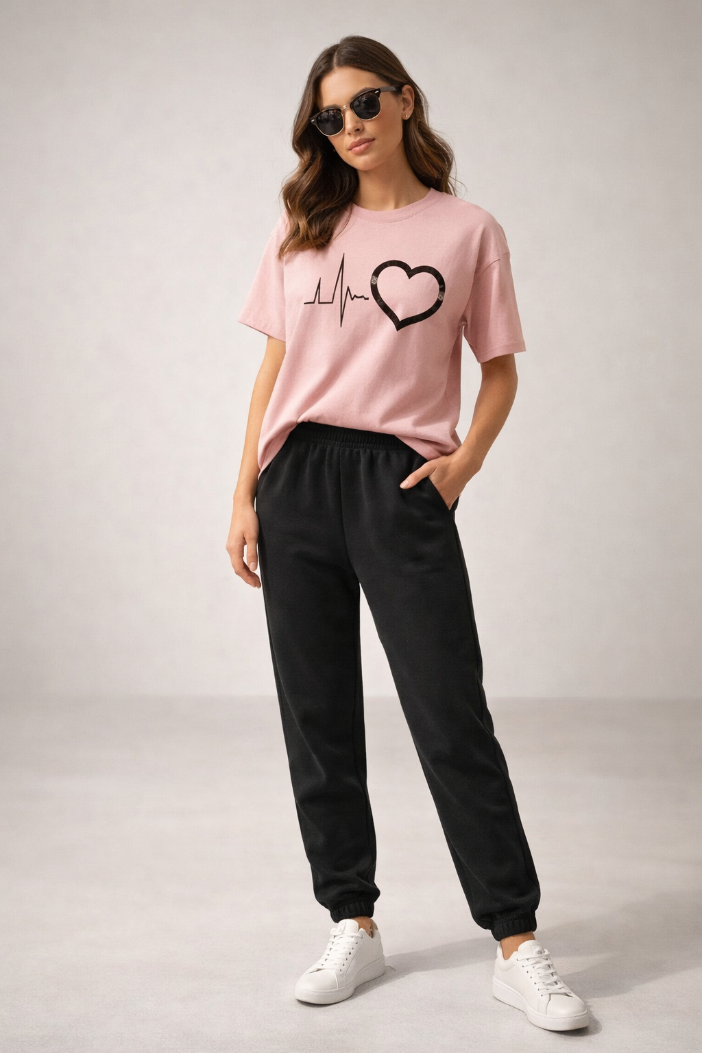 Women Streetwear Printed Tracksuit | Oversized Fit Cotton Co-Ord Set