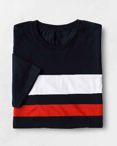 "Men's Color Block Crew Neck T-Shirt"