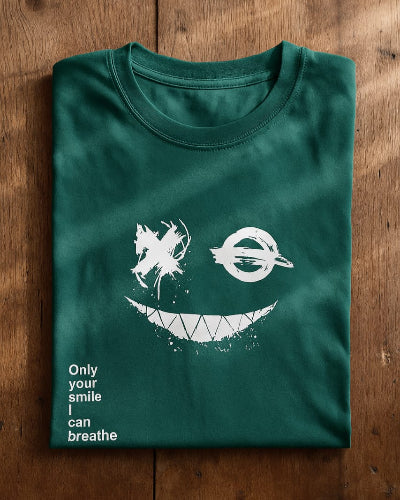 Smile Face Drop Shoulder Tee